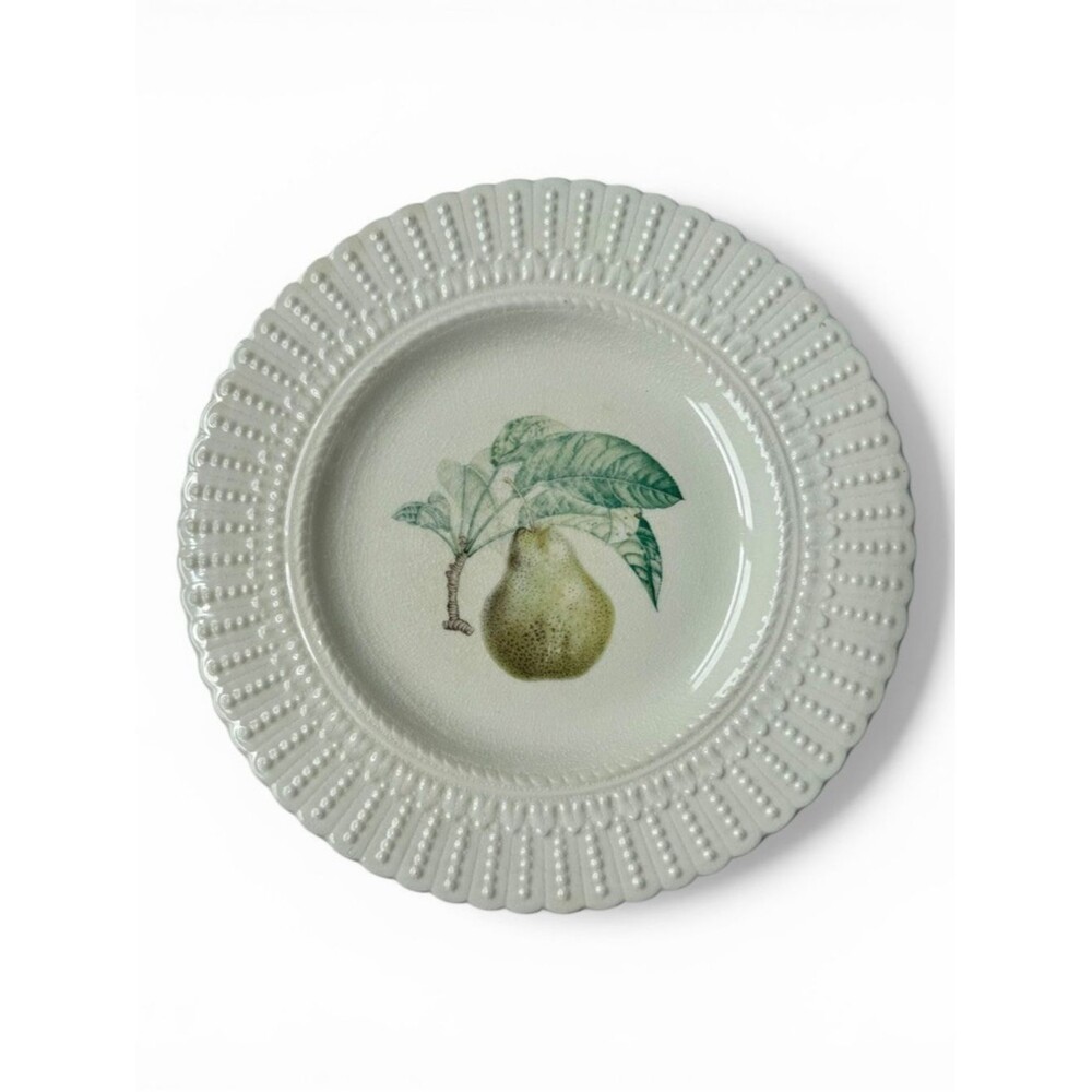 Royal Cauldon Pear Botanical Dinner Plate 9.5” Bristol Ironstone Vintage England